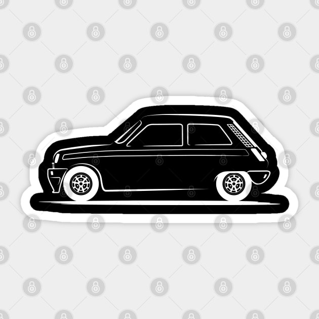 Renault 5 Le Car White Sticker by PauHanaDesign